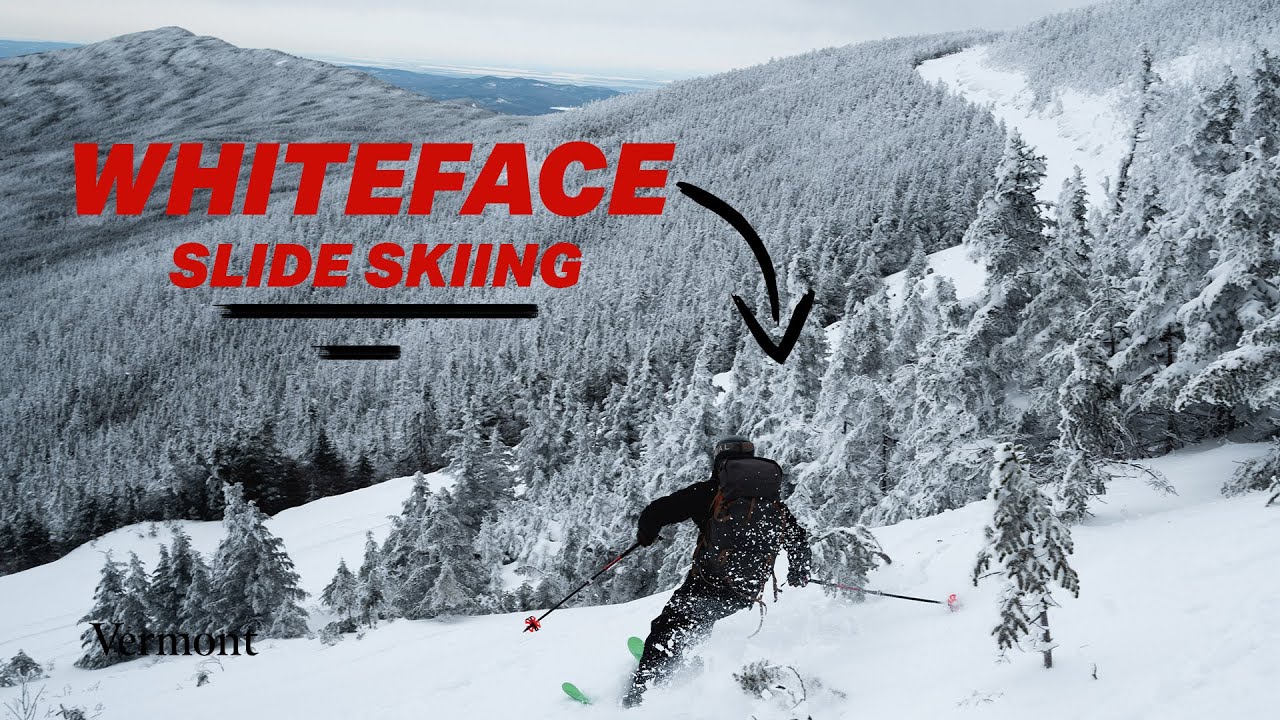 Skiing Whiteface Road AND its SLIDE