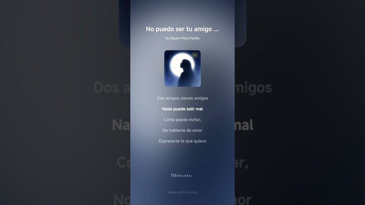 No puedo ser tu amigo