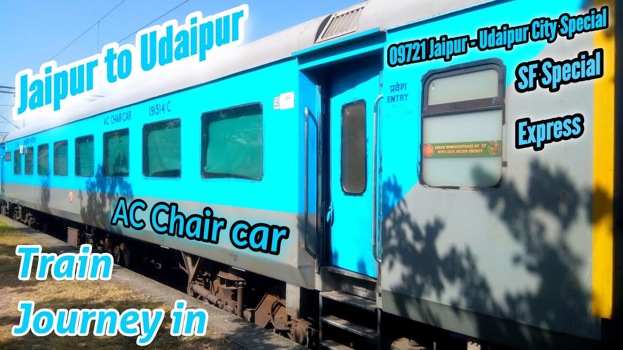 Jaipur to Udaipur Train Journey In AC Chair car | 09721 Holiday Express | Vlog 77 | #vlog .
