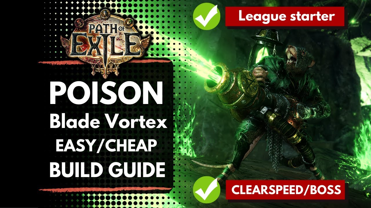 Path of Exile [3.12 Heist] Poison Blade Vortex Build Guide, Easy Game!!