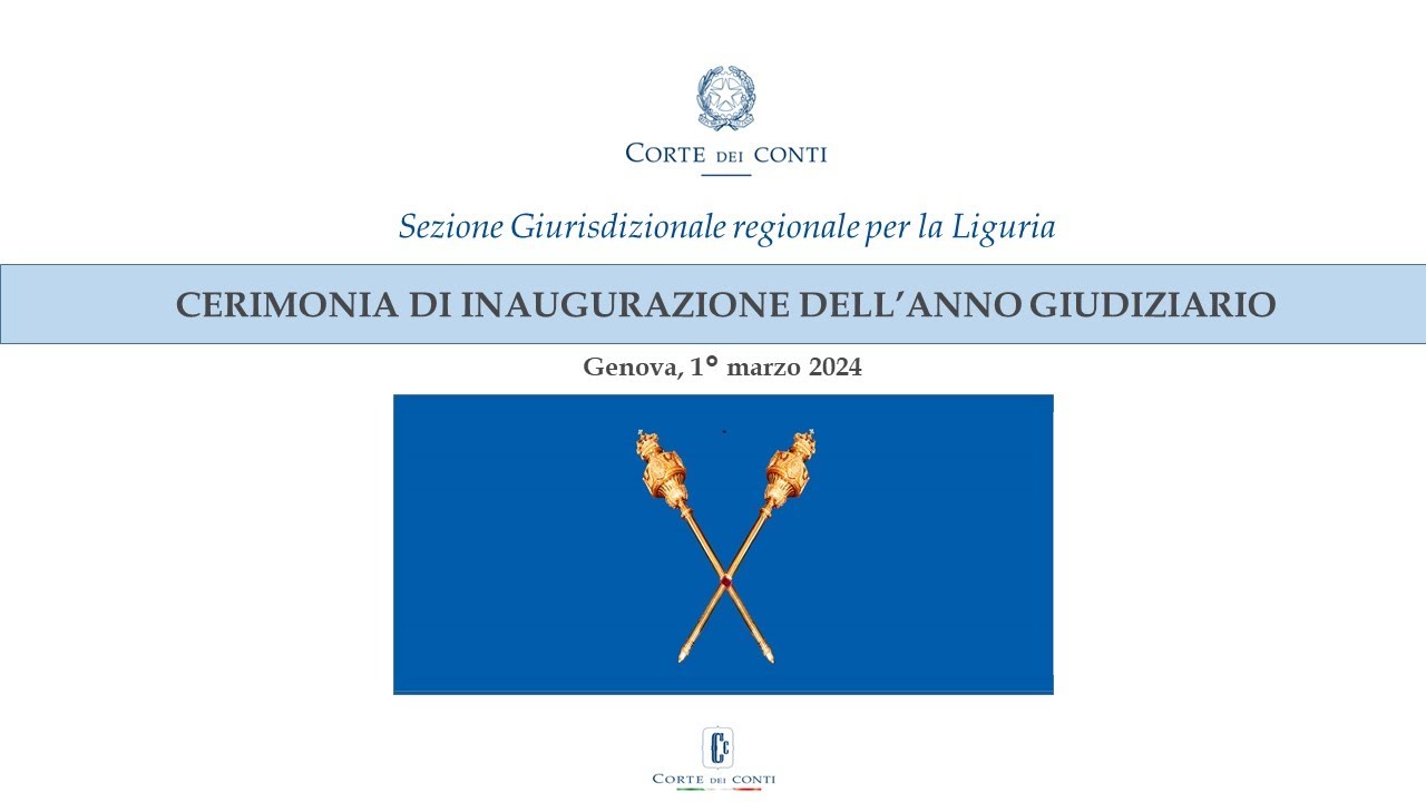CERIMONIA DI INAUGURAZIONE DELL’ANNO GIUDIZIARIO 2024 CORTE DEI CONTI