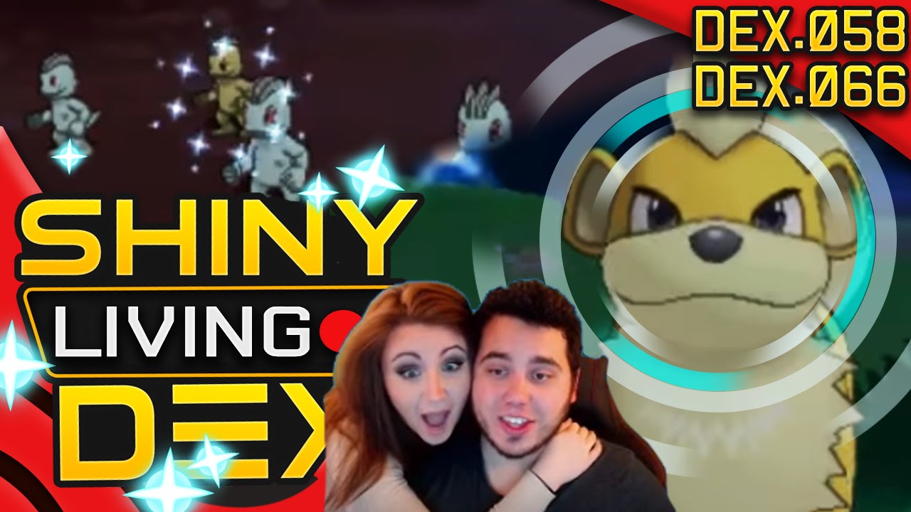 2 SHINIES?! OMG! SHINY GROWLITHE AND MACHOP! Live Reaction! Quest For Shiny Living Dex #058 #066