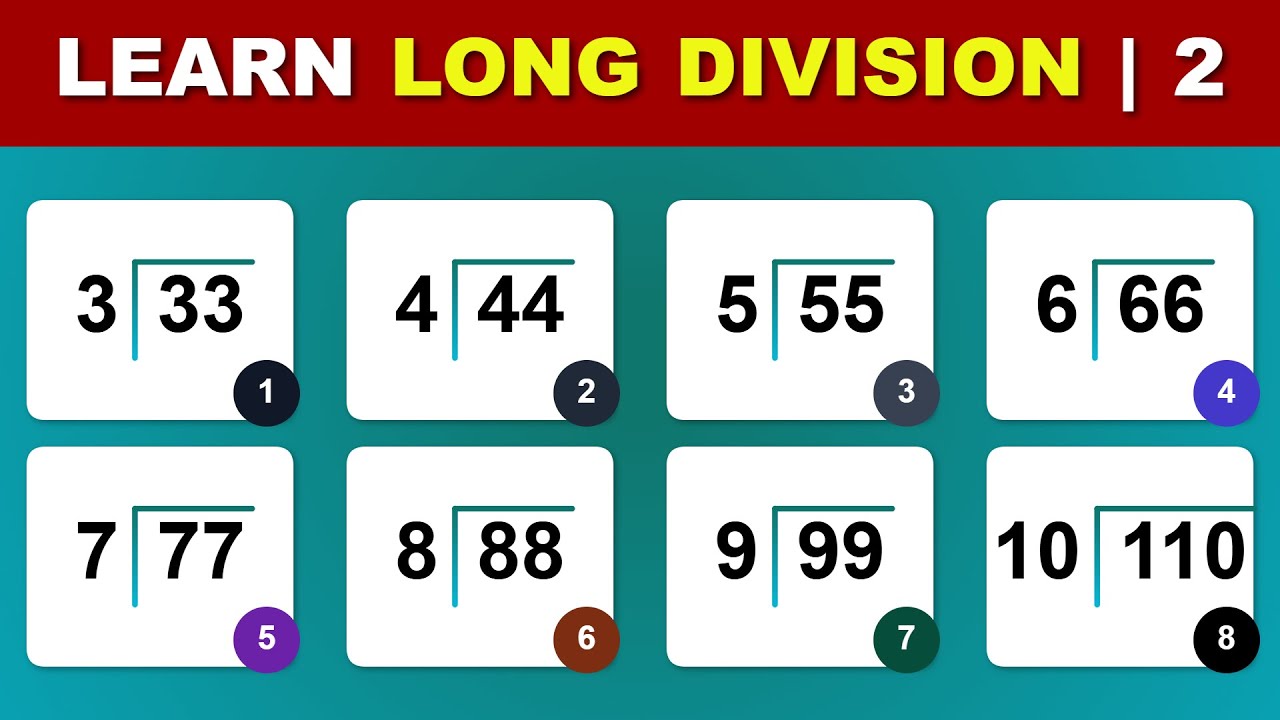 Long Division Made Easy: 8 Example Problems | Step-by-Step for Kids - Try It