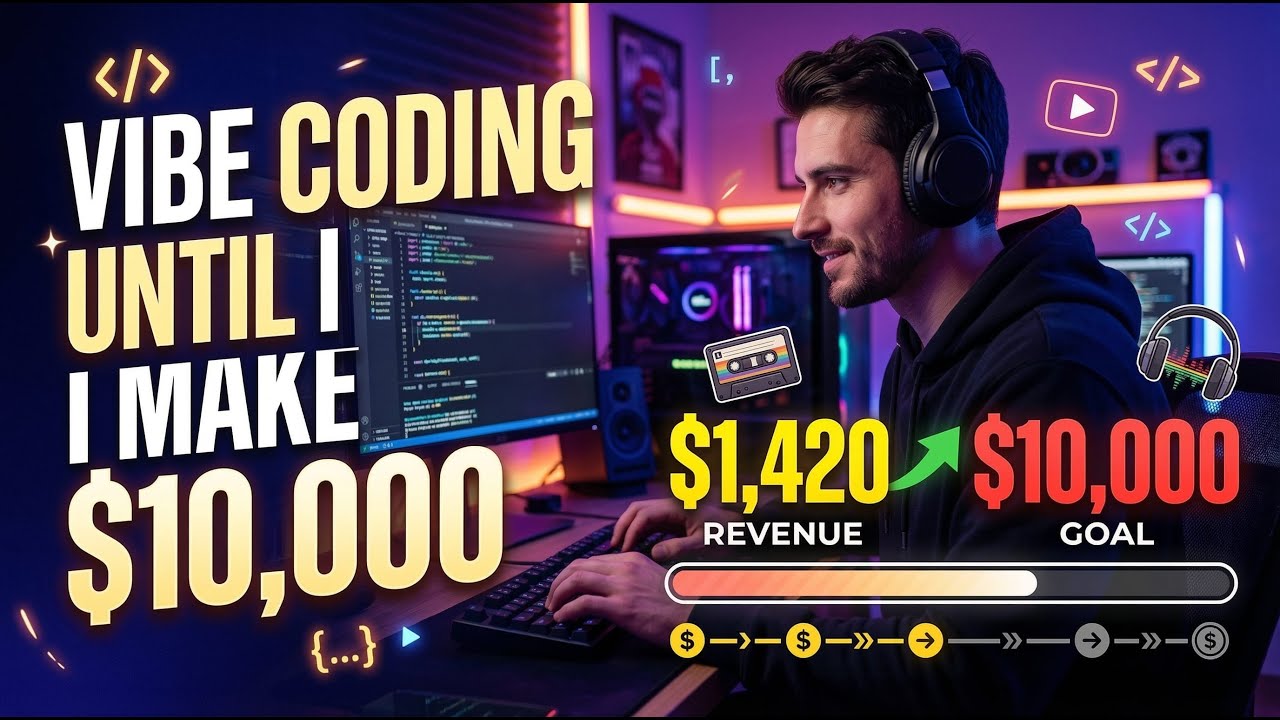 Full time Vibe Coding Until I Hit $10,000 Revenue (Current: $1,420)