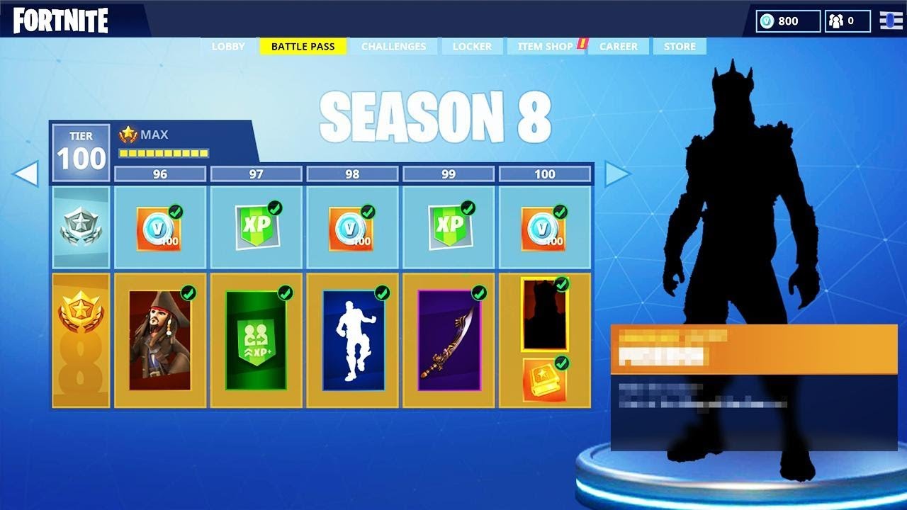 The Tier 100 SEASON 8 SKIN in Fortnite... (Battle Pass)