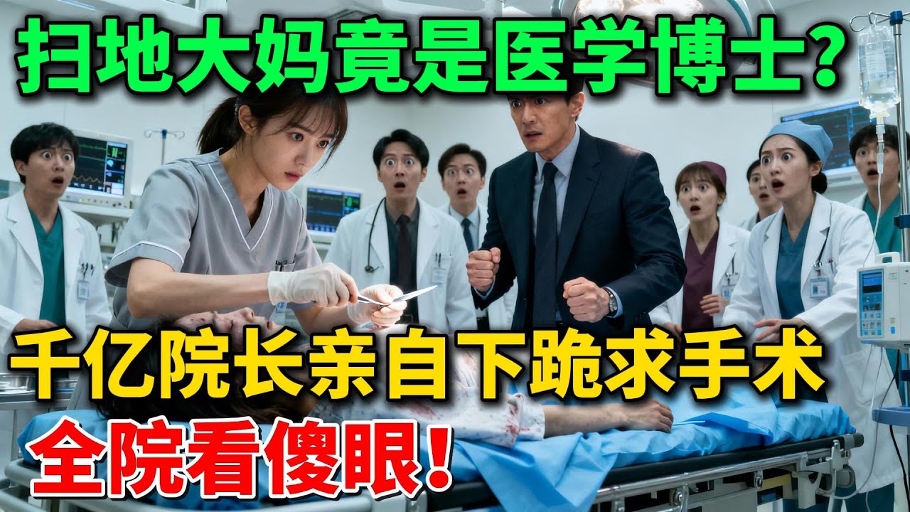 【一口氣看完】掃地大媽竟是醫學博士？千億院長親自下跪求手術！全院看傻眼！#故事頻道 #故事分享 #情感#臺灣#情感故事#幸福人生