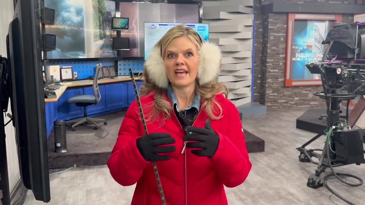 Snowfall total at WTWO station in Farmersburg