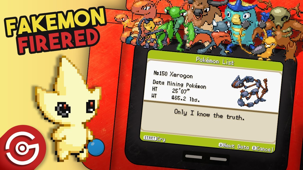 Pokemon Fakemon Fire Red Pokedex | All 252 Fakemon with Locations, Typings and Stone Evo Methods