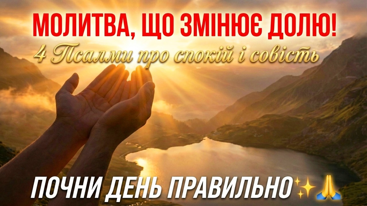 МОЛИТВА, ЩО ЗМІНЮЄ ДОЛЮ! 4 Псалми, що дарують спокій і чисту совість 🙏 Почни день правильно ✨