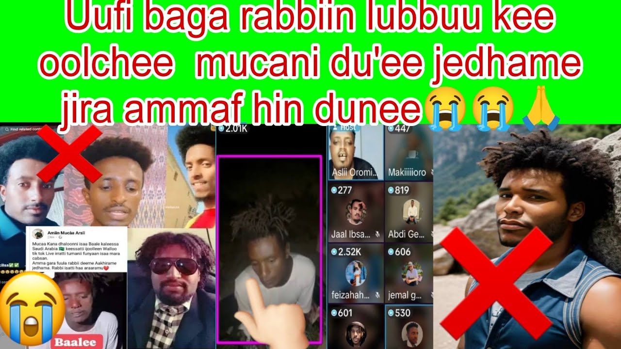 Uuffii baga rabbiin lubbuu kee hambisee😭😭