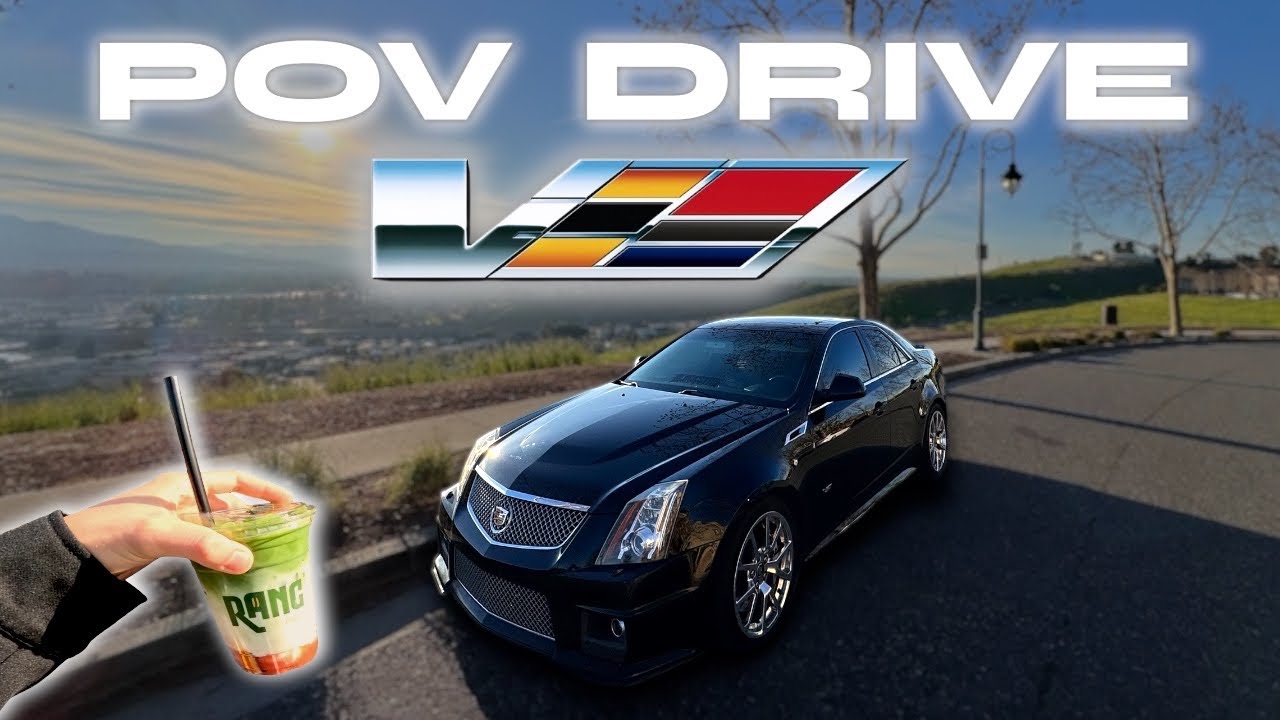 Driving Like a MANIAC in my 600hp CTS-V to get Matcha!! (Loud Supercharger) - Rose Tea Lounge