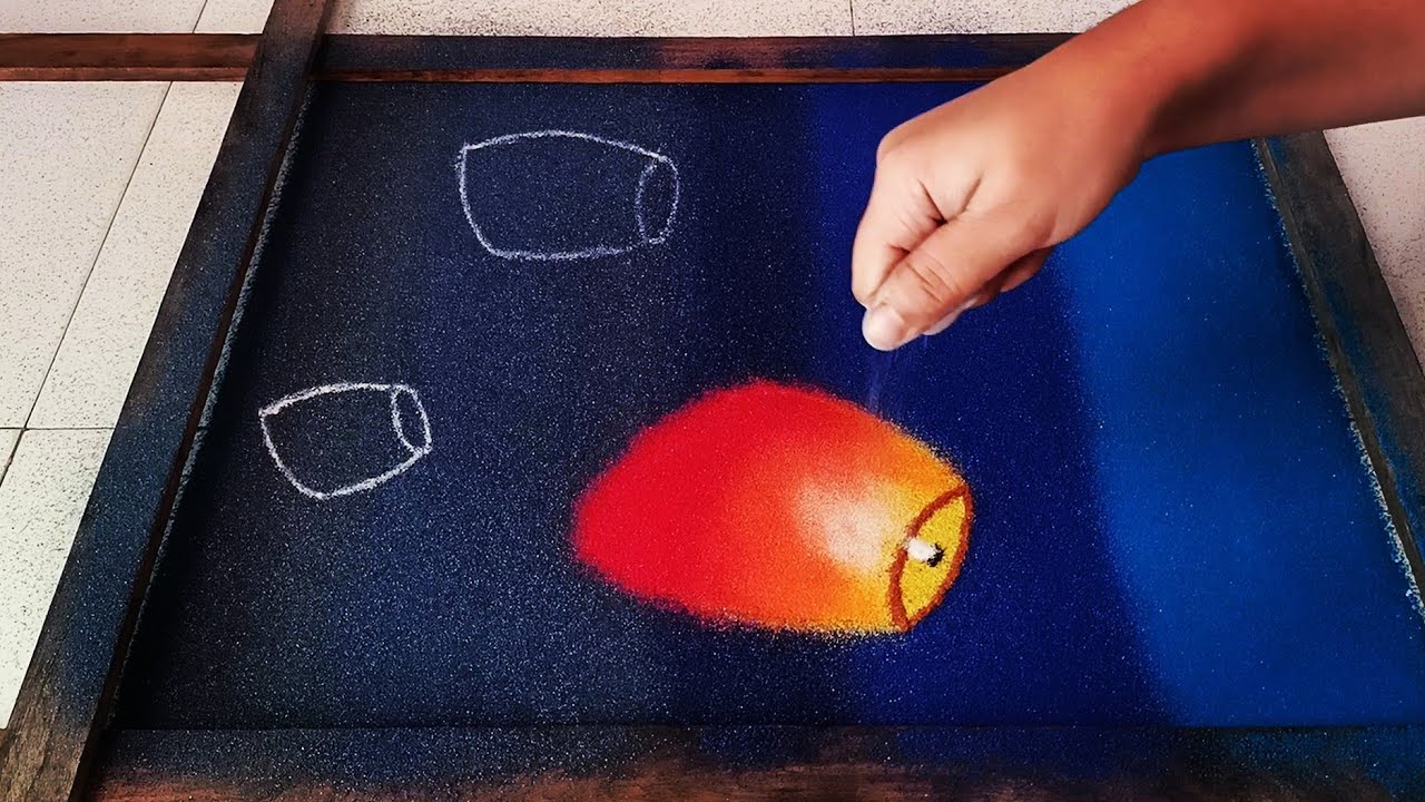 Diwali Rangoli/Sky lantern rangoli for Diwali/Diwali special rangoli/poster rangoli/Scenery Rangoli