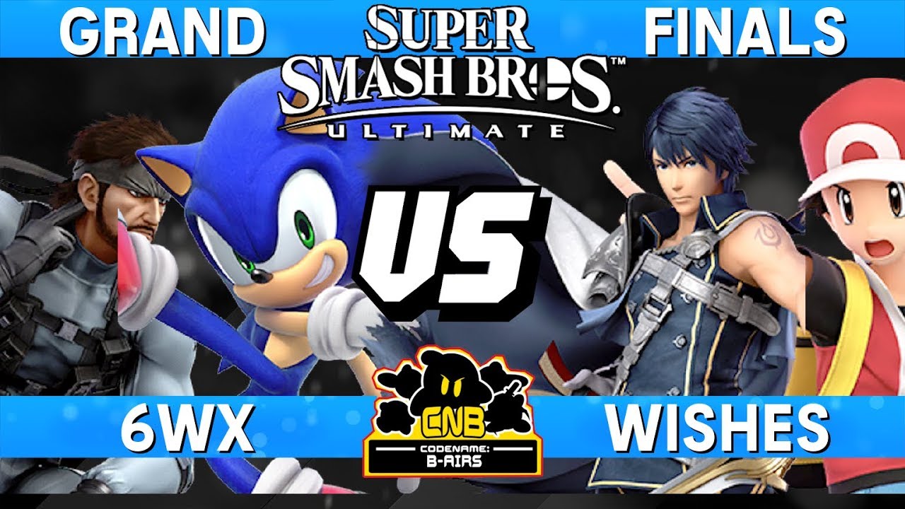 Smash Ultimate Tournament Grand Finals - 6WX (Snake/Sonic) v Wishes (Chrom/Pokemon Trainer)  CNB 169