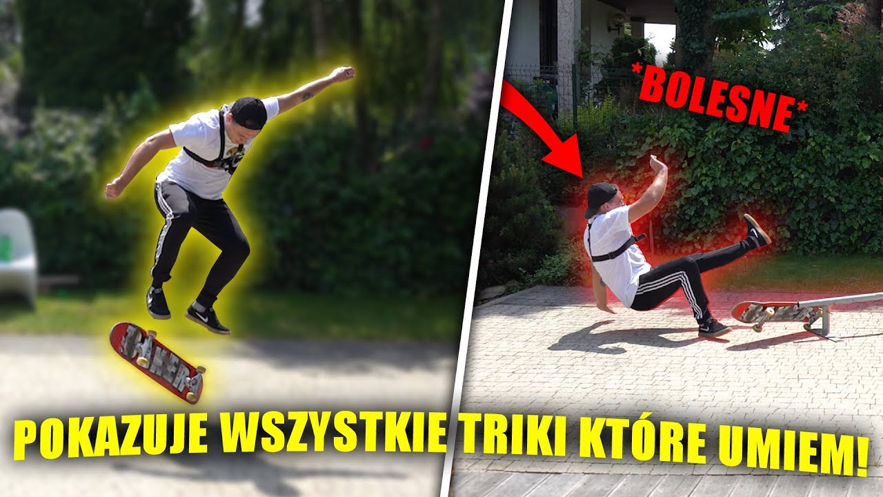 POKAZUJĘ WSZYSTKIE TRIKI KTÓRE UMIEM ZROBIĆ NA DESKOROLCE!
