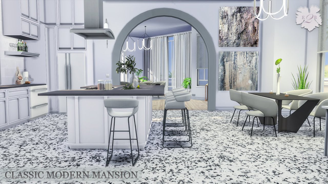 CLASSIC MODERN MANSION | SIMS 4 CC SPEED BUILD | DOWNLOAD LINK (TRAY+CC)