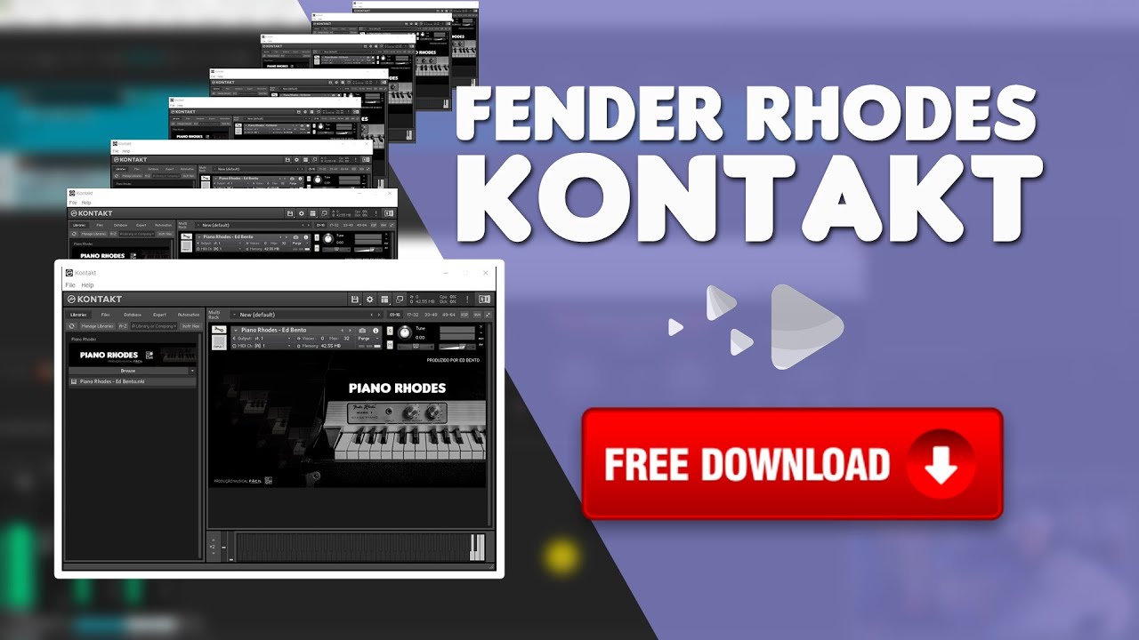 Timbre Fender Rhodes para Kontakt / BAIXE AGORA / #ProduçãoMusicalFácil