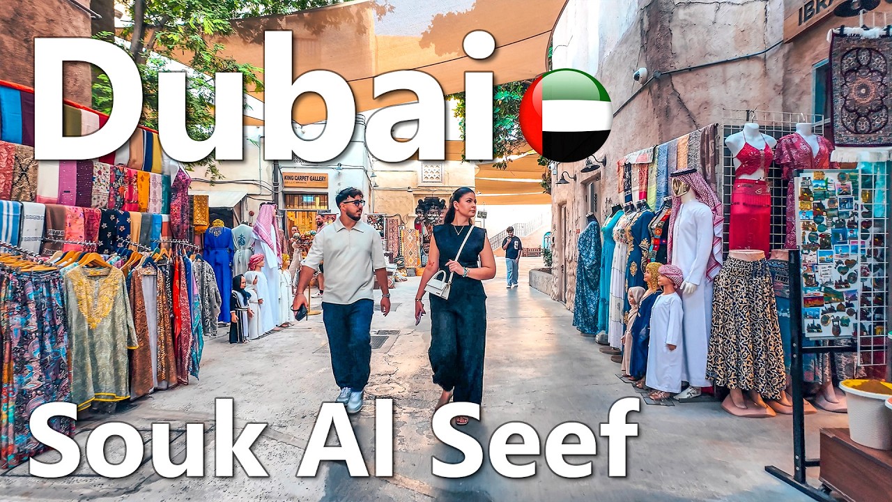 Dubai City Walk: Al Seef Heritage Souk Tour 4K