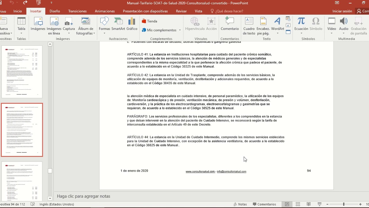 EXPLICACION SUPERFICIAL DEL MANUAL TARIFARIO SOAT