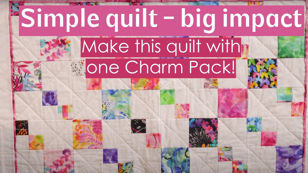 An Easy Charm Pack Quilt pattern 🟦 Katrina's own design and suitable for a beginner quilter