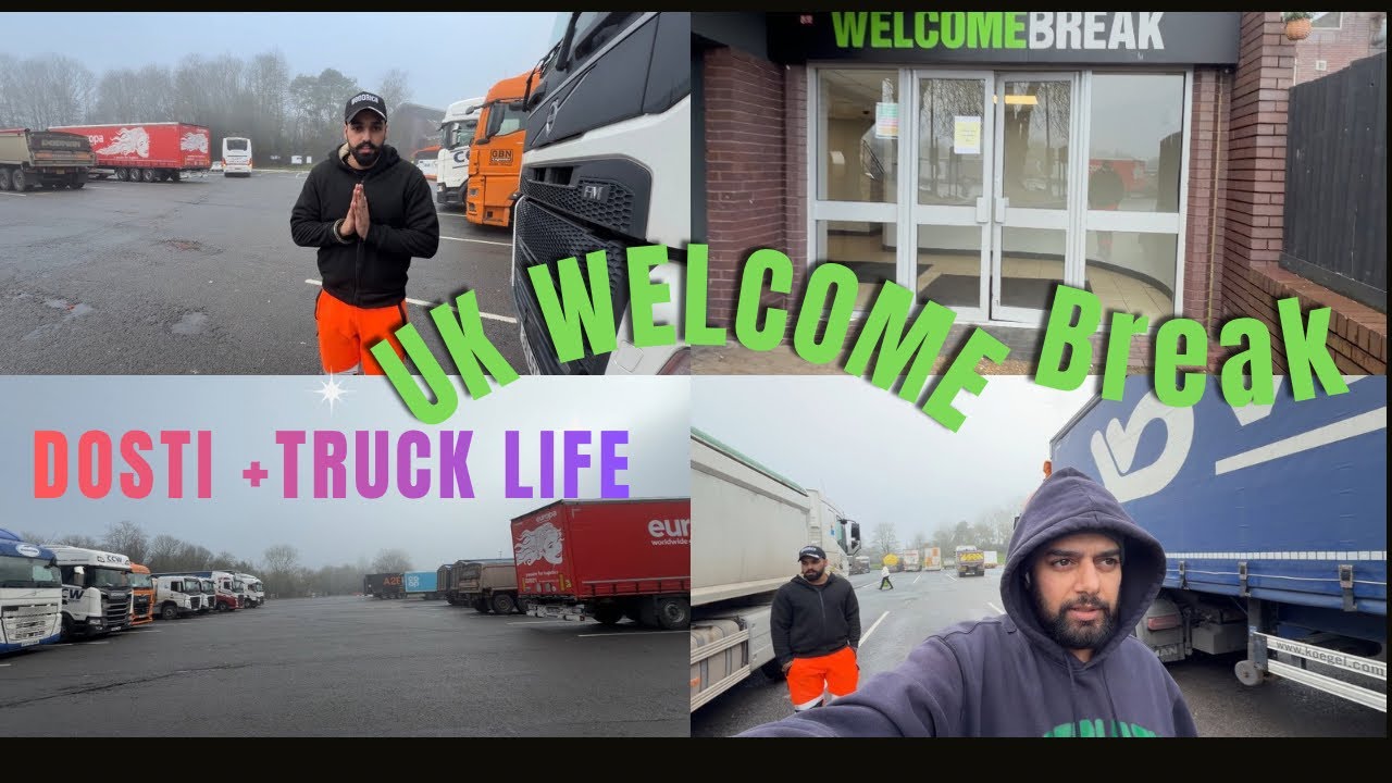 England Vich Dhaaba  😉Punjabi Drivers at Welcome Break Stop ✋ 