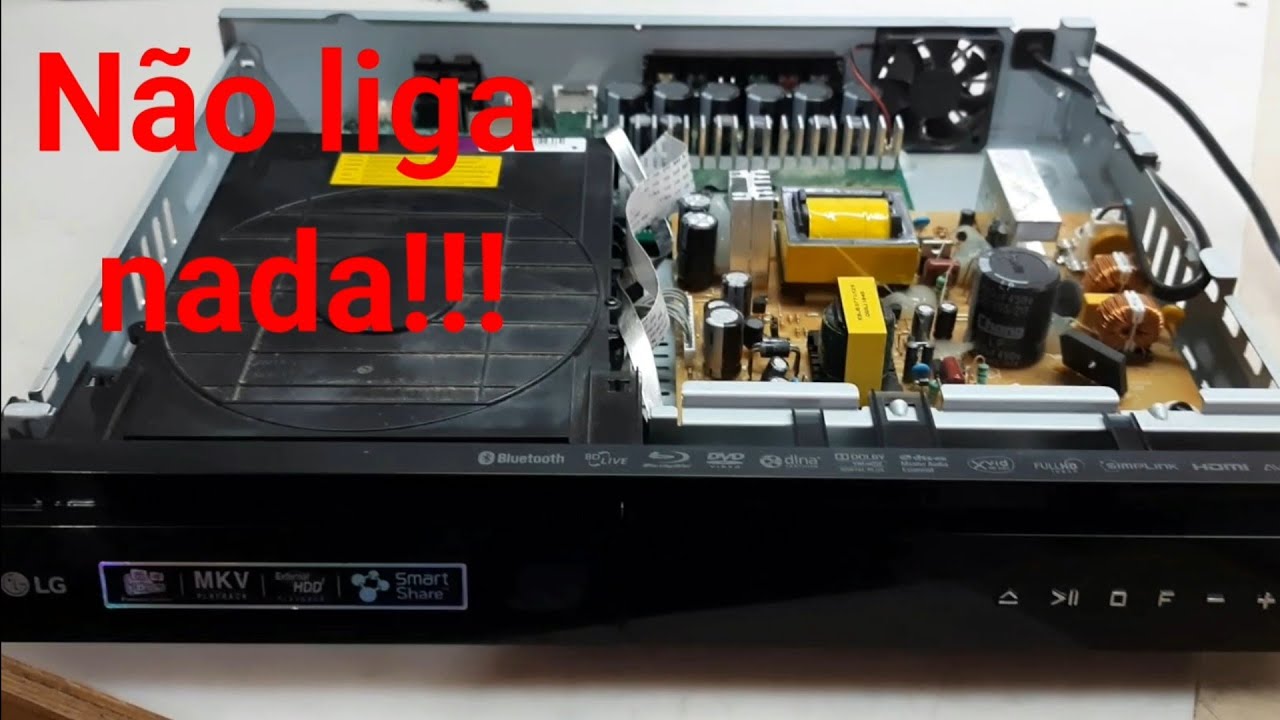 Home theater LG LHB625M não liga