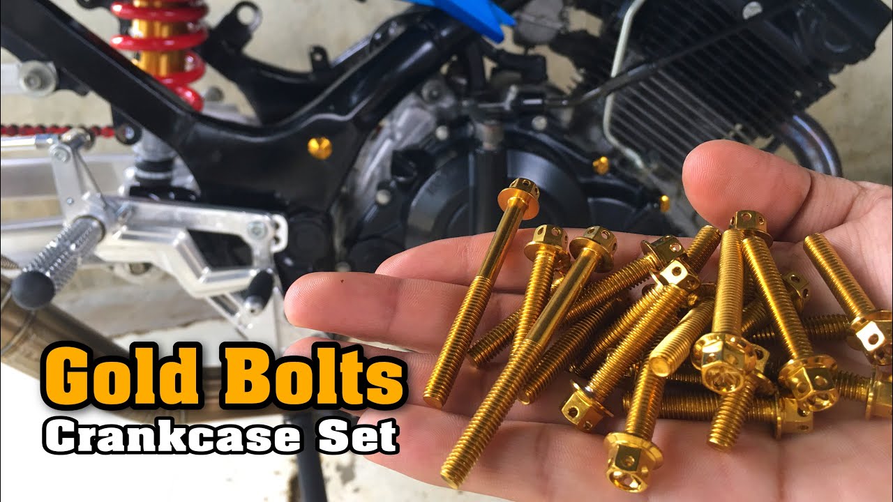 GOLD BOLTS CRANKCASE SET FOR RAIDER 150 | cley thailand