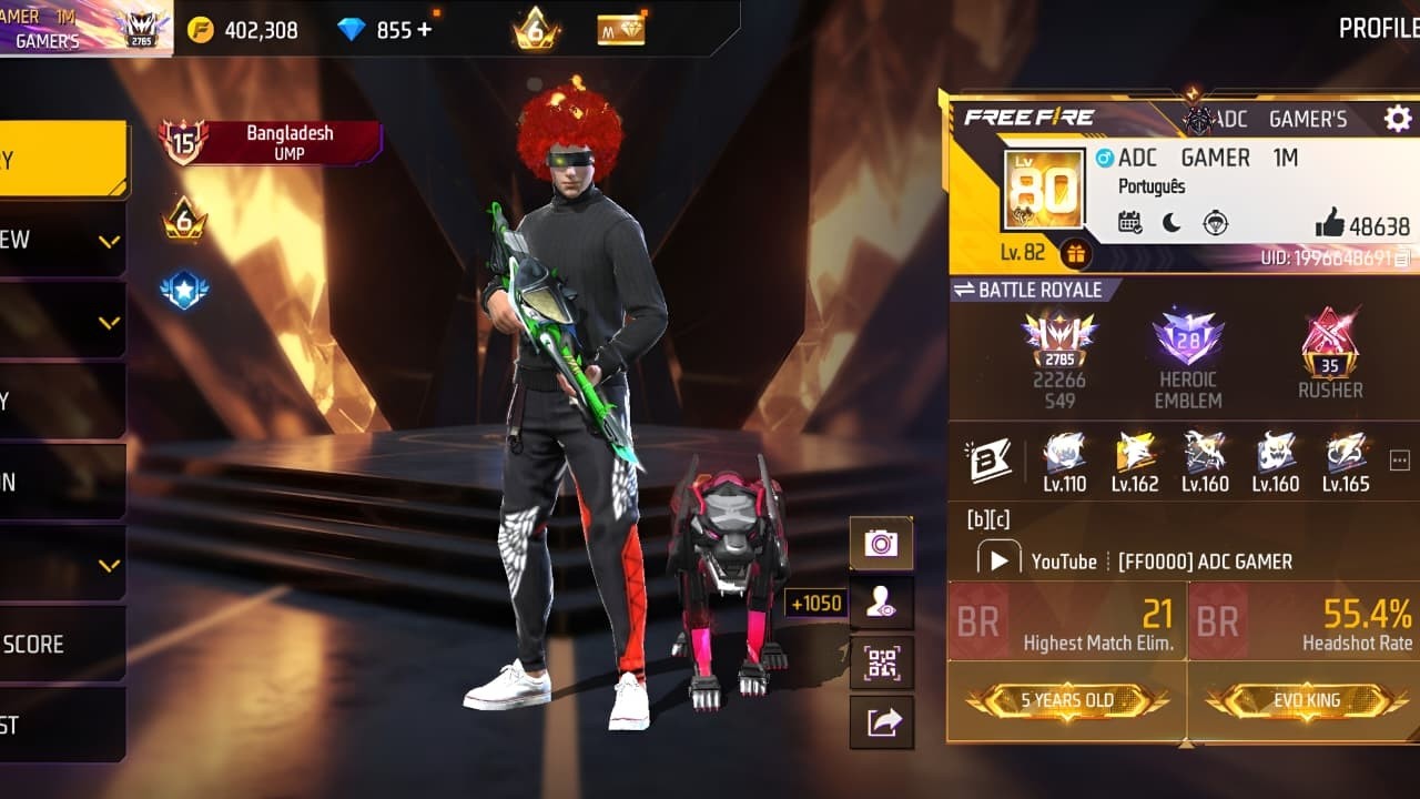 New Grandmaster Top 1 Push V Badge Lobby ❤️ FF LIVE ✌️ Free Fire LIVE! #shortsfeed #ff #freefire
