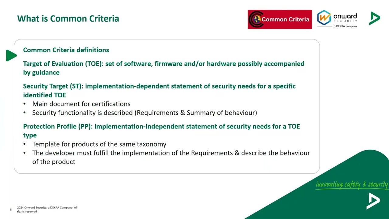安全評估共通準則Common Criteria