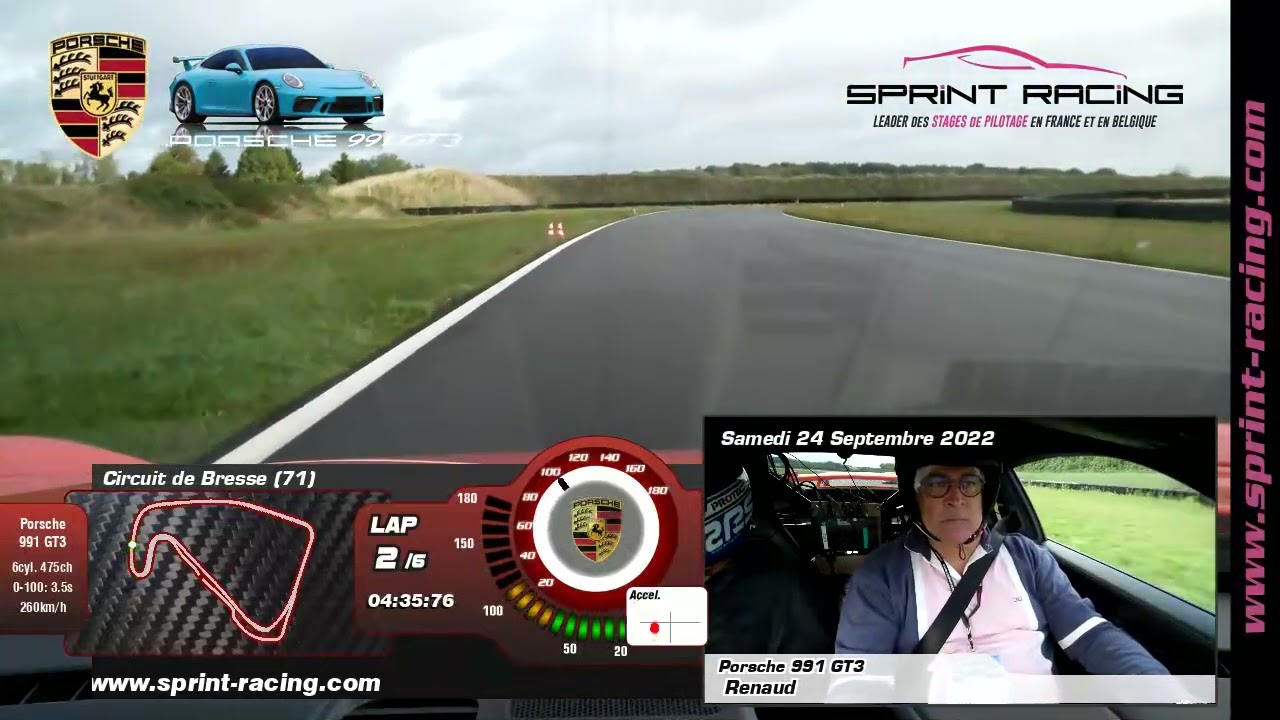 circuit de Bresse stage de pilotage Porsche 991 GT3