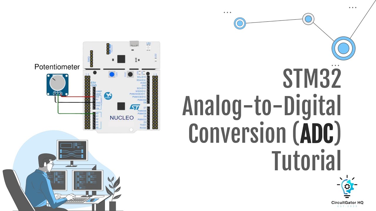 STM32 Beginners Guide Part5: ADC Tutorial | How to read STM32 ADC | LED brightness control example |