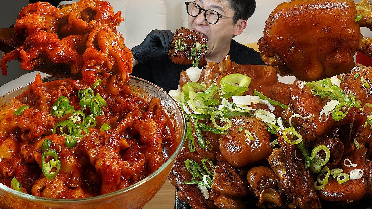 ASMR MUKBANGㅣSpicy Chicken Feet & Pigs' FeetㅣEATING SHOW