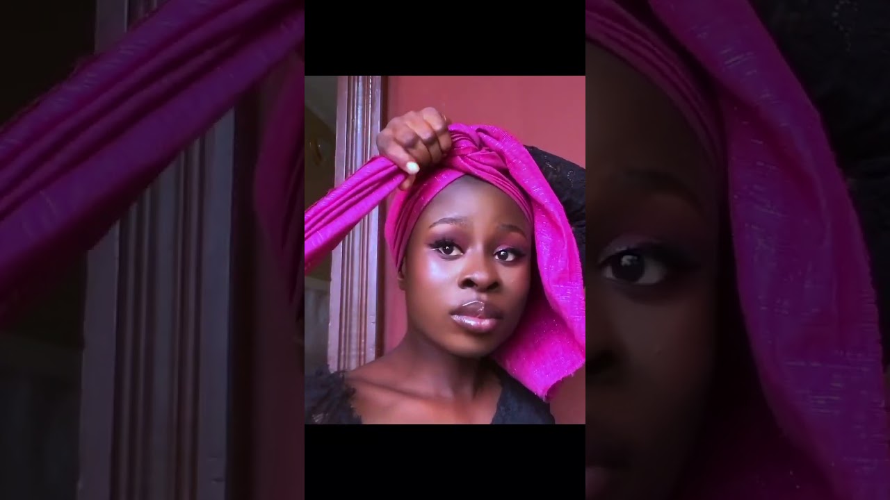 25 Seconds Gele| Gele Tying Tutorial. #geletutorial #eyebrows #hairstyle #shorts #short #shortvideo
