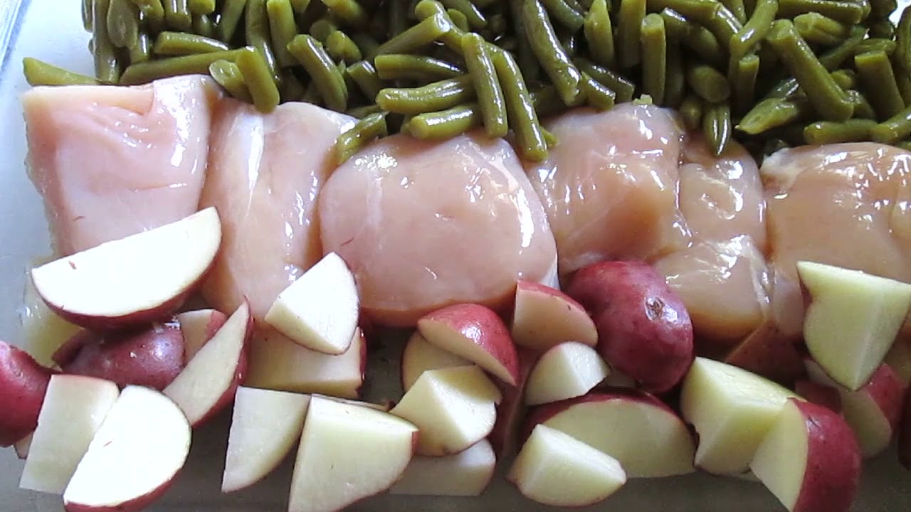 IntheKitchen: One Pan Meal -Italian Chicken GreenBeans & Red Potatoes-