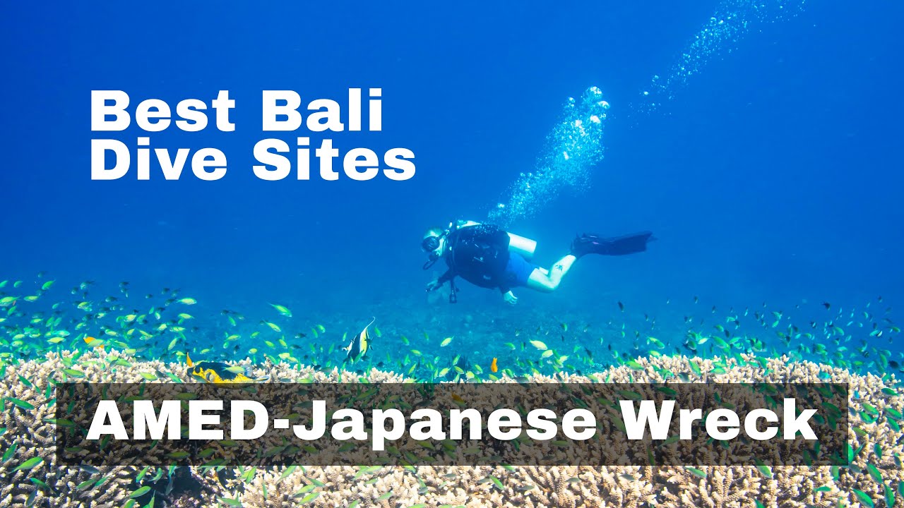 Bali Scuba Diving in Amed | Lipah Bay.  4K Underwater Video
