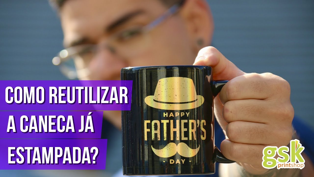 CURSO DE SUBLIMAÇÃO | REAPROVEITAR UMA CANECA USANDO FOIL COM EFEITO DOURADO