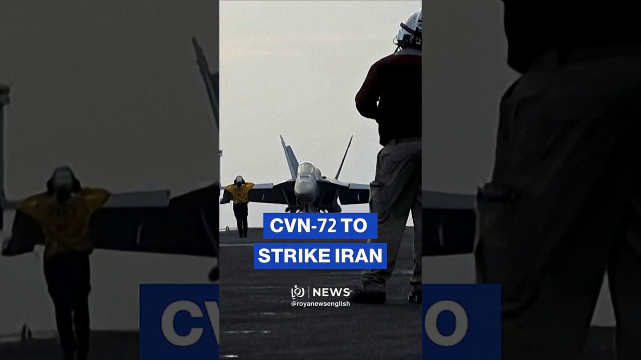 US fighter jets taking off from the USS Abraham Lincoln to strike Iran