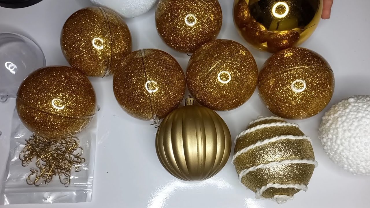🎄 DIY: Bolas de Natal Fáceis | Feitas com Esfera Acrílica e Glitter para sua Decoração Natalina ✨ 