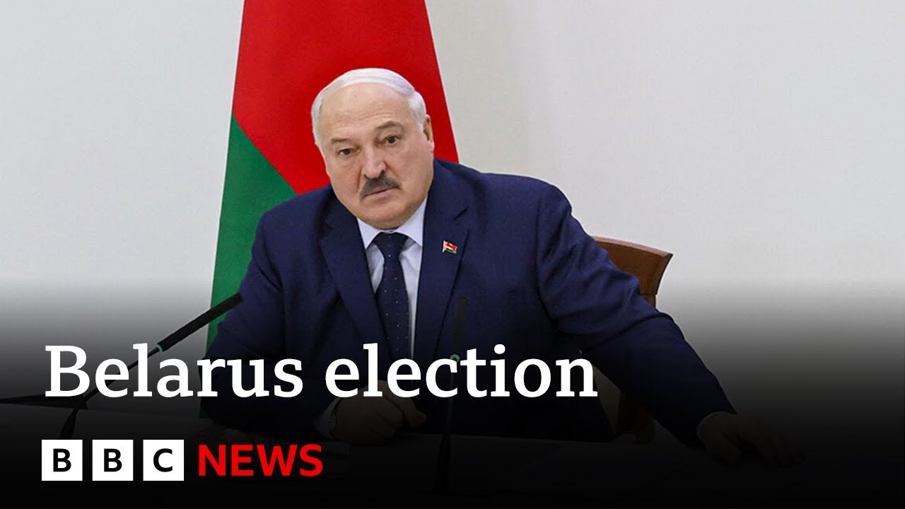 Belarus election: Inside Alexander Lukashenko's polling day press conference | BBC News