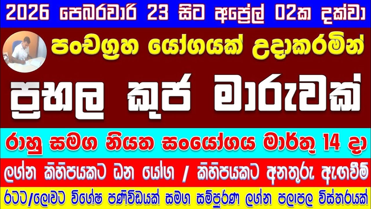 Kuja maruva | සිව් ග්‍රහයින් සිටින කුම්භයට අඟහරුත් පැමිණේ | ලග්න සියල්ලට සුබයි | මාර්තු 14 අවදානම් !