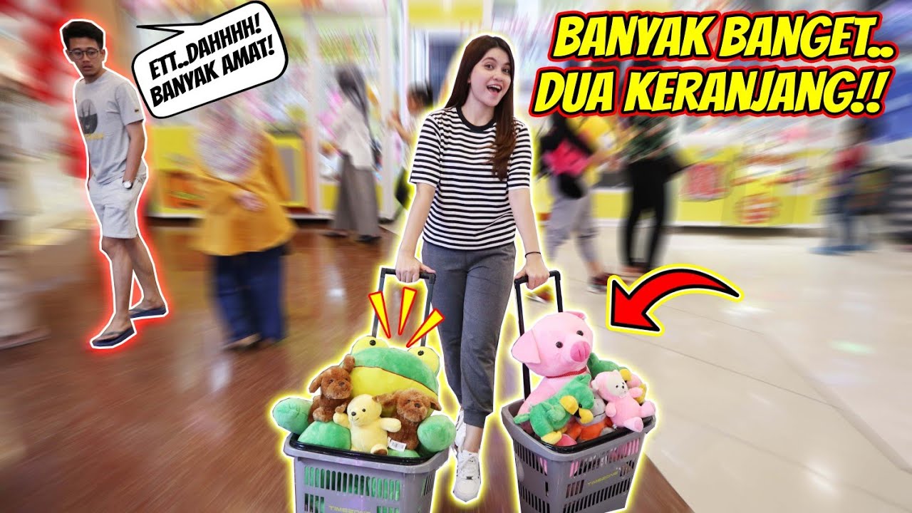 SAMPE DUA KERANJANG BONEKANYA!! MAIN CAPIT BONEKA DI TIMEZONE SUMARECON MALL