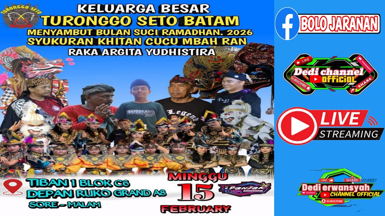 🔴LIVE STERLING MALAM INI ‼️JARANAN TURONGGO SETO BATAM TIBAN 1 C6 DEPAN RUKO GRAND A 8.,❓️
