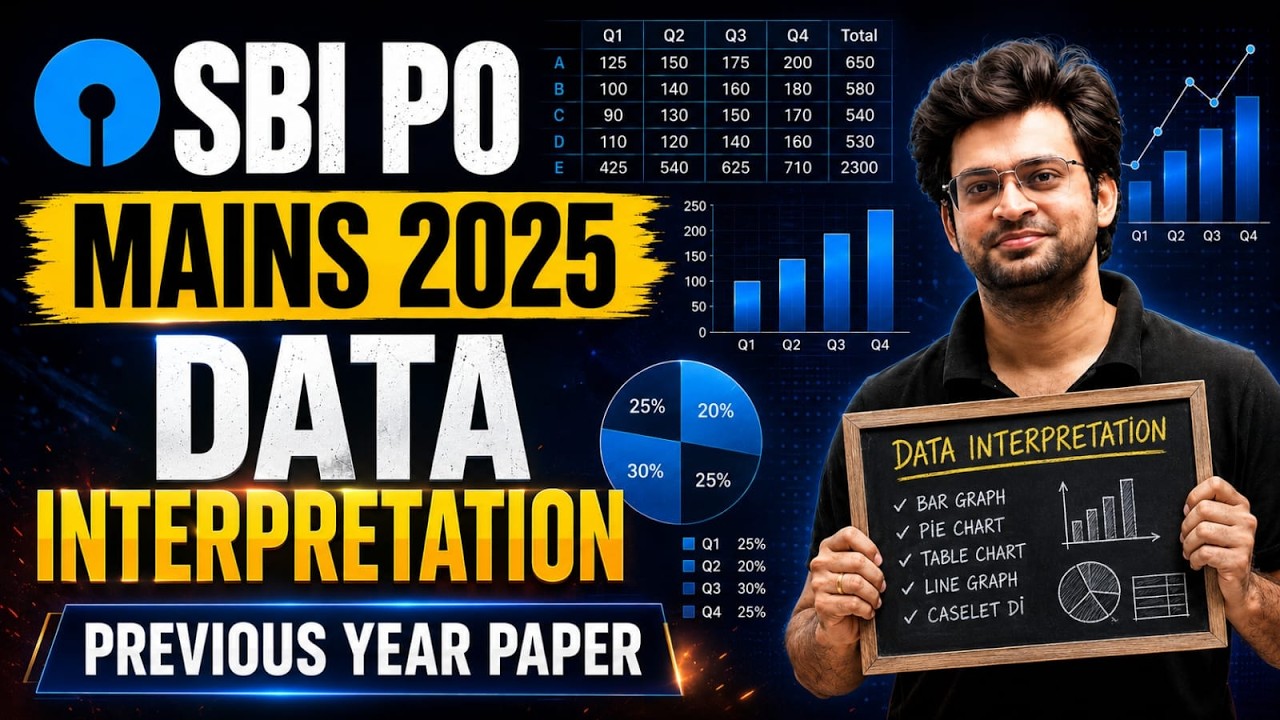 SBI PO Mains 2025 Data Interpretation Previous Year Questions | Complete DI Analysis | Navneet Sir