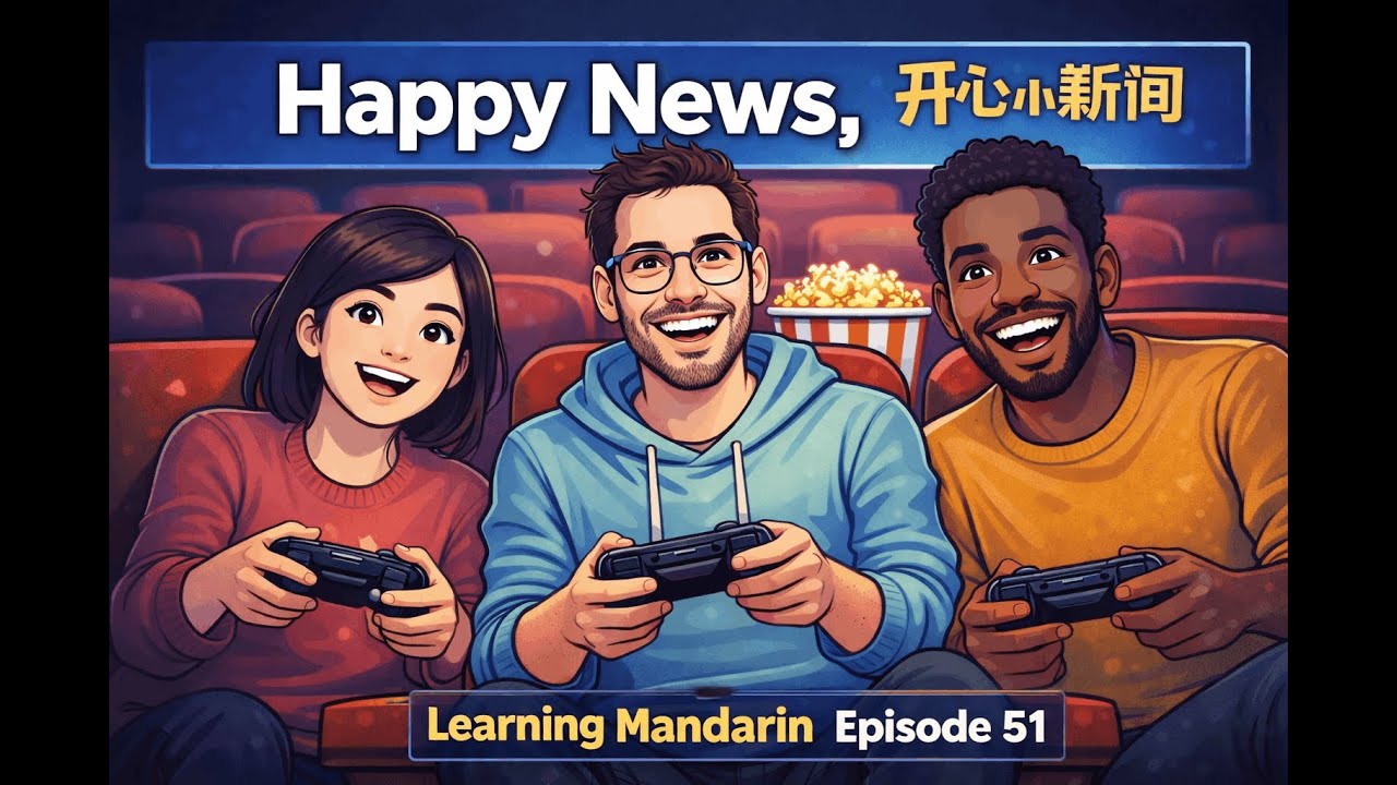 Learning Mandarin EP51: 我们一起玩吧！Hobbies, Games, Fun - Happy News Mandarin Continues