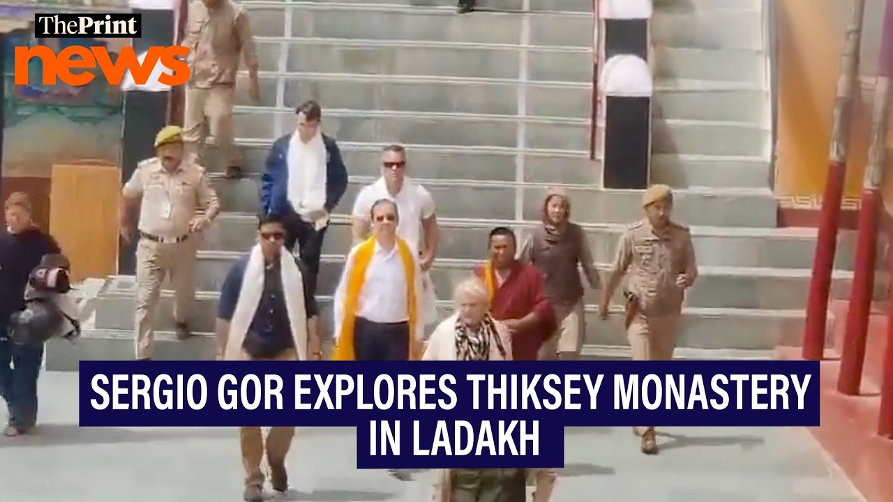 US Ambassador to India Sergio Gor visits Thiksey Monastery in Ladakh