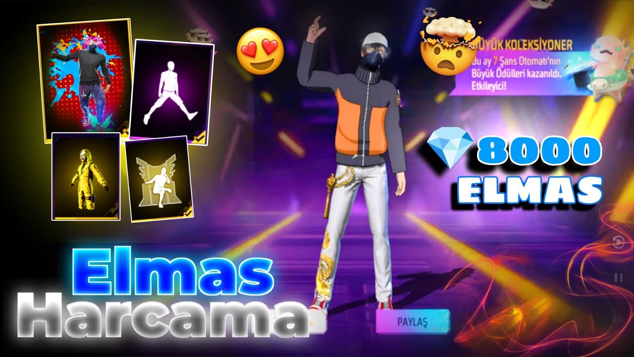 Free fire | Elmas harcama, 💎 8000 elmas uçtu gitti. 🤑🤑