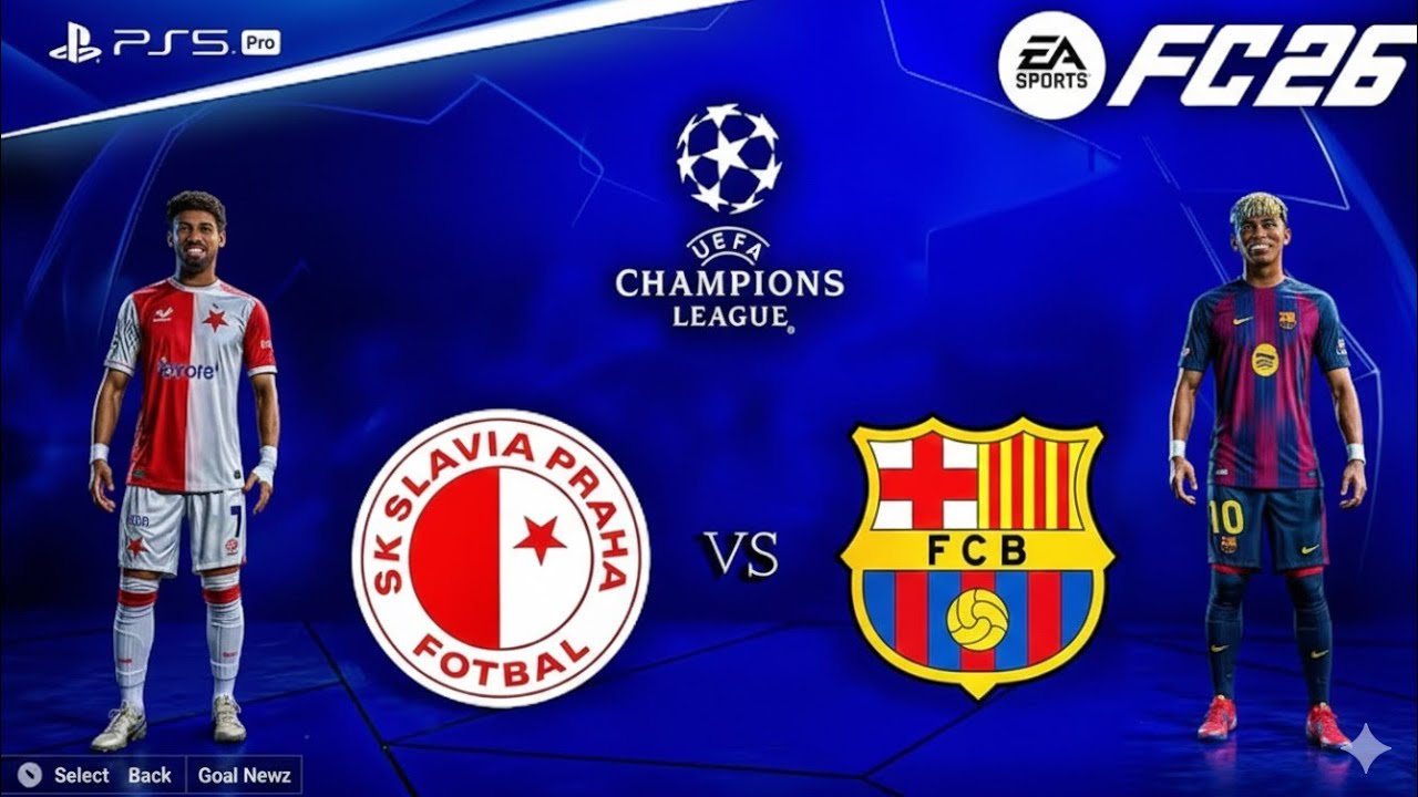 EA Sports FC 25 Champions League 🔥 Slavia Prague vs Barcelona | PS5 Pro Gameplay – UCL Night!