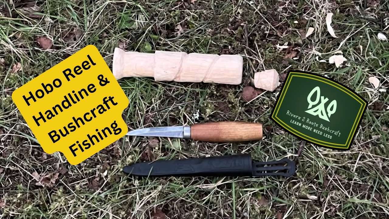 DIY Hobo Hand Reel Fishing: Build & Catch in the Wild | Bushcraft Survival Skills