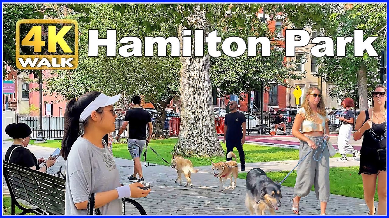 【4K】WALK Hamilton Park JERSEY CITY USA 4k video Travel vlog