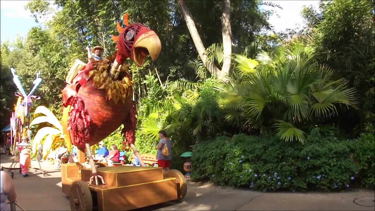 Mickey's Jammin' Jungle Parade, Animal Kingdom, Walt Disney World, (HD) - Winter