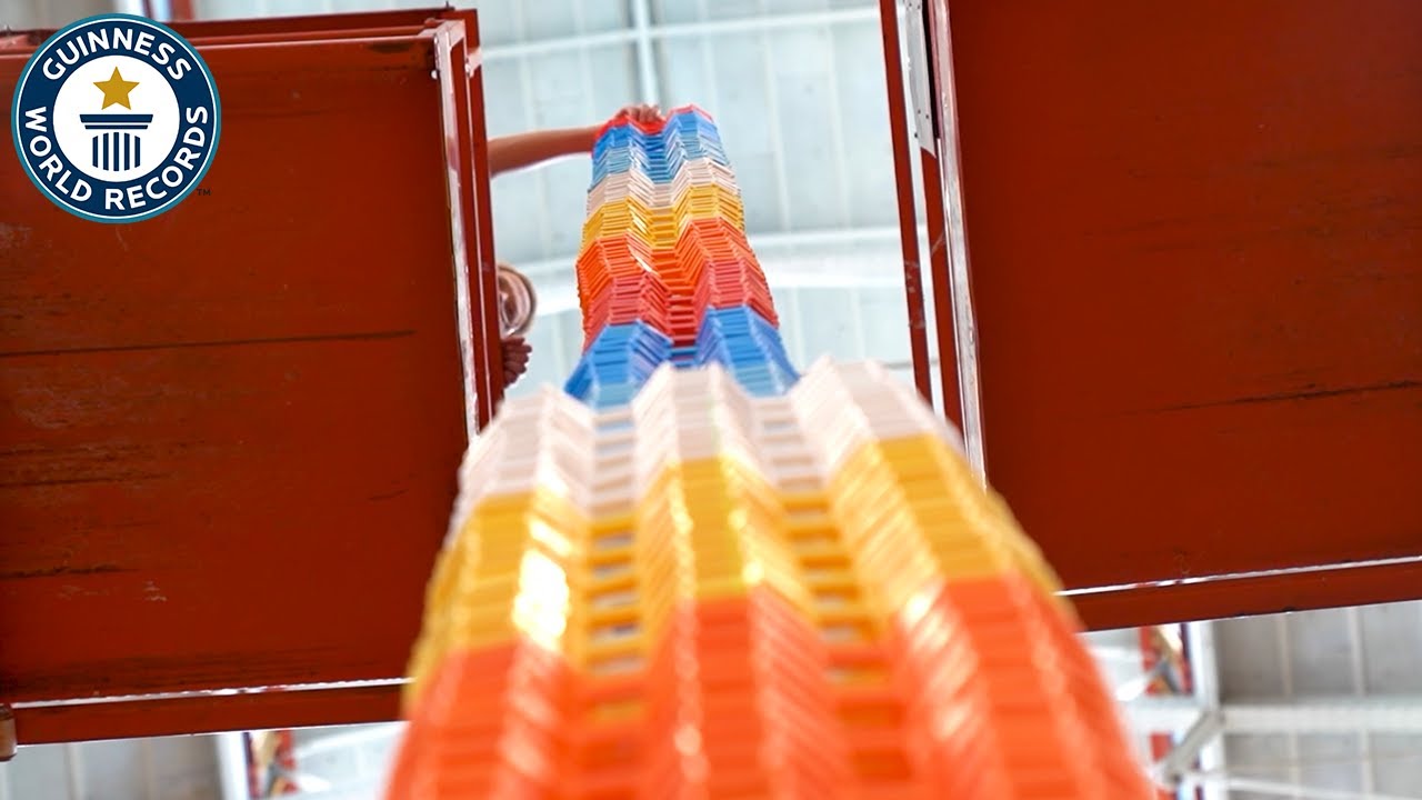 Building The World's Tallest Domino Tower - Guinness World Records